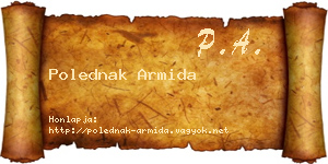 Polednak Armida névjegykártya